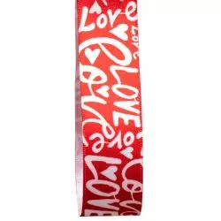 25mm red love ribbon