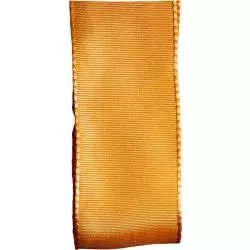 38mm x 25m Autumnal Gold wired edged taffeta ribbon article 12101 colour 160
