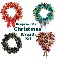 Design Your Own Christmas Ribbon Wreath Kit