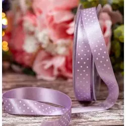 15mm lilac micro dot ribbon by Berisfords Ribbons