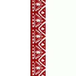 Red and white nordic Christmas tree ribbon