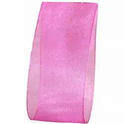 Hot Pink Sheer Ribbon 38mm Wide