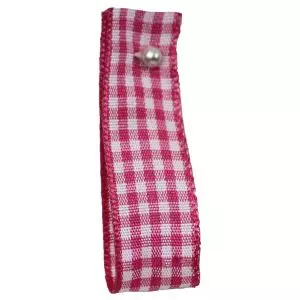 Gingham Ribbon By Berisfords in Shocking Pink (Colour 72) - available in 5mm - 40mm widths
