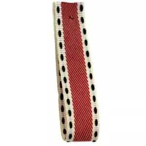 Vintage Stitch Ribbon 15mm x 15m col 2 - Red