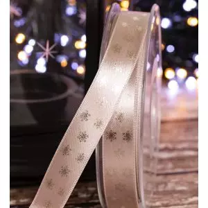 15mm silver polka flake ribbon 