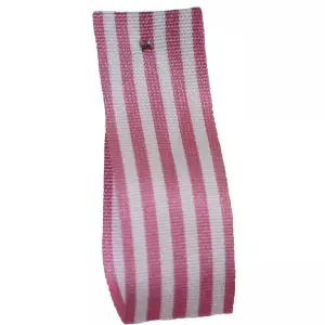 9mm x 25m Stripe Ribbon By Berisfords Ribbons Col: Pink