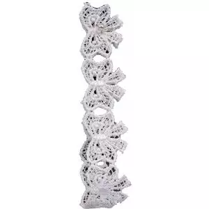 20mm White Cross Over Bow Design Lace