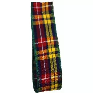 Buchanan Tartan Ribbon By Berisfords Ribbons - available in varying widths from 7mm to 70mm