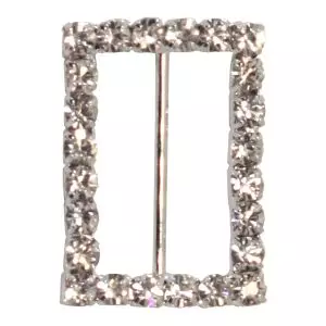 4 x Rectangle Shaped Diamante Buckles