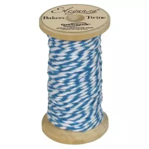 Bakers Twine Wooden Spool 2mm x 15m Turquoise No.55