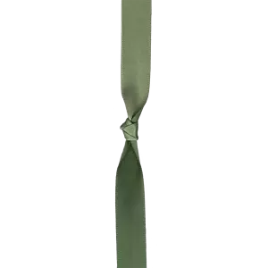 Khaki and moss green reversible satin ribbon by Berisfords