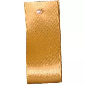 Double Satin Ribbon By Berisfords Ribbons: Honey Gold (Col 678)- 3mm - 70mm widths