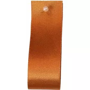Double Satin Ribbon By Berisfords Ribbons: Rust (Col 55) - 3mm - 50mm widths
