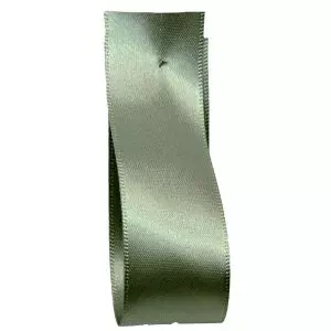 Shindo Double Satin Ribbon Khaki Green (Col: 203) - 3mm - 50mm widths