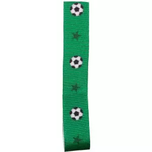 15mm Football themed grosgrain ribbon by Berisfords