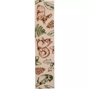 25mm Forest Creatures Ribbon by Berisfords Article 80910 in creams