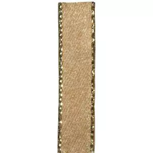Metallic Gold Edged Gold Satin Ribbon in 3mm, 7mm,15mm, 25mm widths