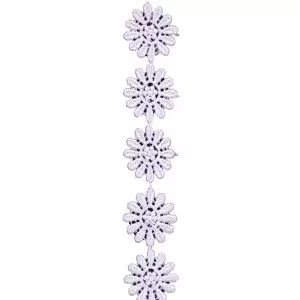 25mm White Flat Daisy Lace By The Metre
