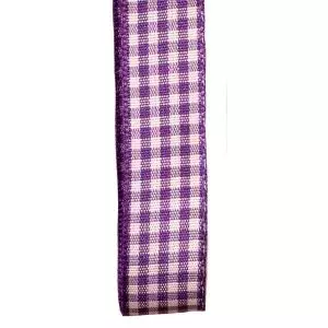 Liberty Purple In Gingham Ribbon By Berisfords Ribbons