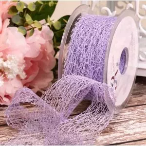 Lilac Web Ribbon 50mm x 20m
