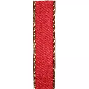 Metallic Gold Edged Red Ribbon in 3mm, 7mm,15mm, 25mm widths