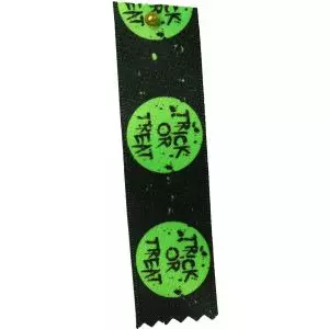 Flo Green Trick Or Treat Halloween Ribbon 25mm x 20m
