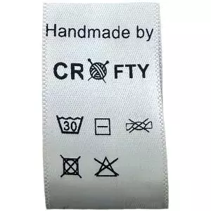 25mm Washcare label