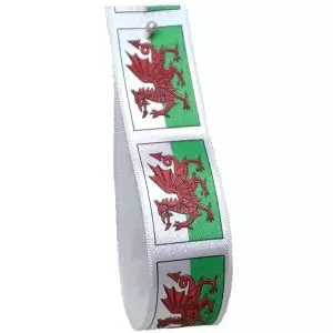 Welsh Flag Ribbons 35mm x 20m