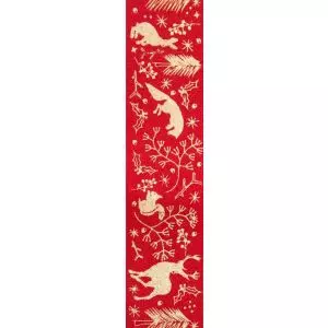 Red Wildwood 25mm Christmas Ribbon By Berisfords Ribbons