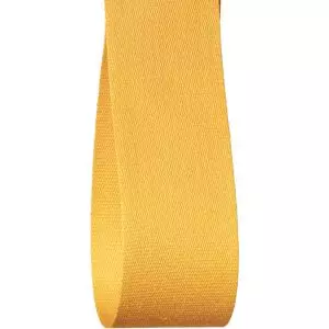 25mm x 15m Cotton Ribbon In Yellow
