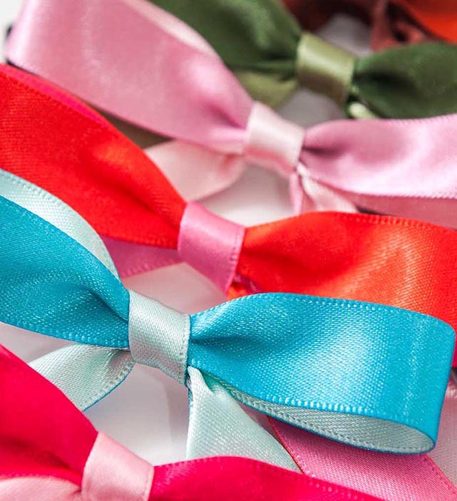 Reversible Satin Ribbon With Different Coloured Sides