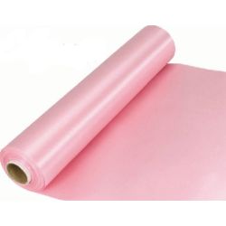 29cm Wide Lt Pink Cut Edged Satin Fabric