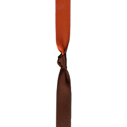 Rust and brown reversible satin ribbon