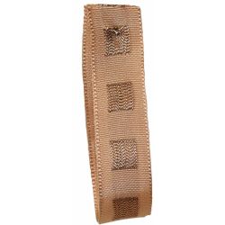 Dot Ribbon in Bronze with Copper Stitched Square Pattern 15mm x 15m. Art 60179