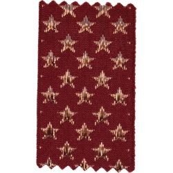 Burgundy Woven Ribbon With Rose Gold Lame Stars On This Christmas Ribbon From Berisfords Ribbons
