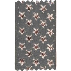 Galaxy Christmas Ribbon In Graphit Grey With Silver Lame Woven Stars