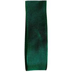 green and black 25mm wide wired edge taffeta ribbon article 12105
