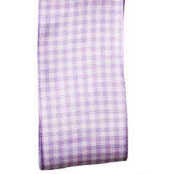 Gingham Ribbon By Berisfords in Orchid (Colour 910) - available in 5mm - 40mm widths