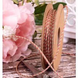 2mm Marl Twine In Pink & Brown By Berisfords Ribbons