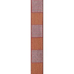 Cross Hatch Metallic Ribbon by Berisfords in Rose Gold, Silver & Red - 25mm x 20m