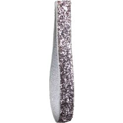 10mm Metallic Silver Glitter Velvet Ribbon