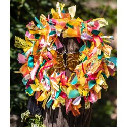 yellow and summer shades Butterfly wreath kit