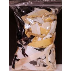 Mixed Bag Of White, Neutrals & Blacks - Dye House Waste Ribbon 250grm