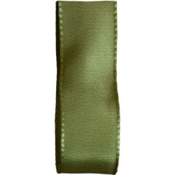 25mm wire wired taffeta ribbon article 12102 in moss green colour 177