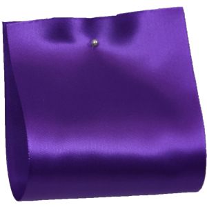 100mm x 50m Single Satin Ribbon  col; Purple