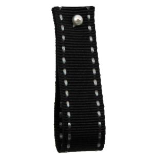 Stitched Grosgrain Ribbon By Shindo in Black in 5mm-12mm- 15mm widths