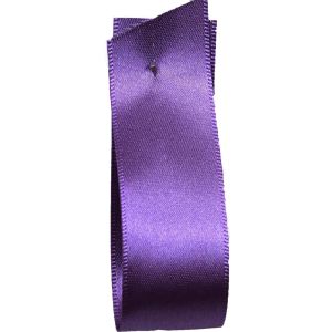 Shindo Double Satin Ribbon Deep Purple (Col:176) - 3mm - 50mm widths