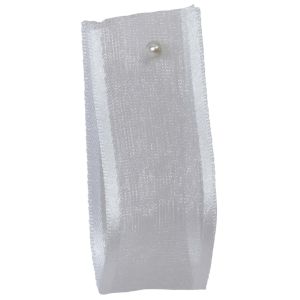 Sheer Elegance Ribbon Col: White 25mm x 25m Article 9902