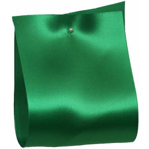 100mm x 50m Single Satin Wide Ribbon  col; Emerald
