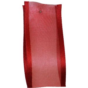 Sheer Elegance Ribbon Col: Red 25mm x 25m Article 9902
